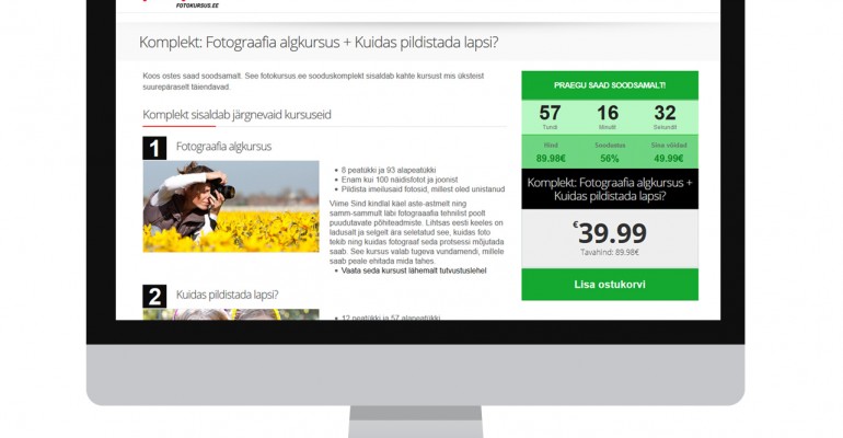 Uus sooduskomplekt annab Fotograafia algkursuse tasuta