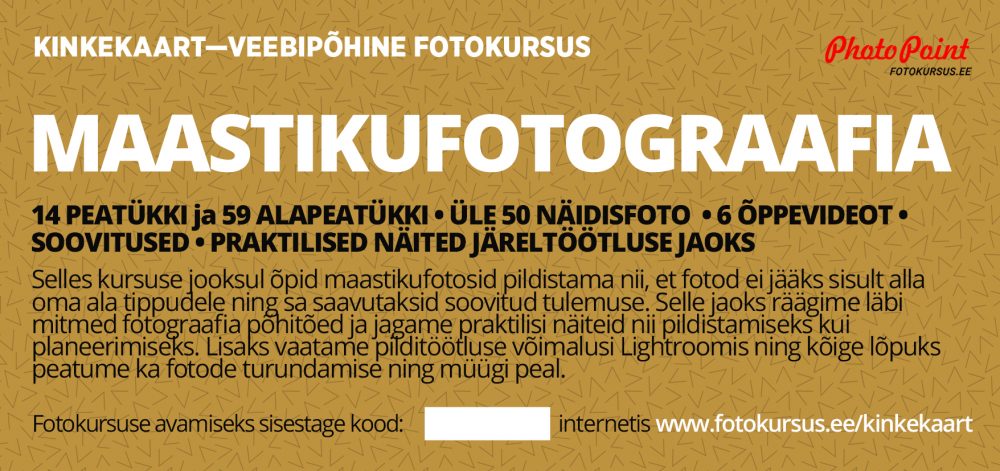 maastikufotograafia kursus